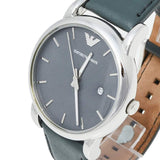  Shop Authentic Emporio Armani Classic Quartz Grey Dial Grey Leather Strap Watch For Men - AR1730 - Luxxuri