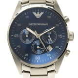  Shop Authentic Emporio Armani Sportivo Chronograph Blue Dial Silver Steel Strap Watch For Men - AR5860 - Luxxuri