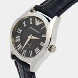  Shop Authentic Emporio Armani Velente Black Dial Black Leather Strap Watch For Women - AR0644 - Luxxuri