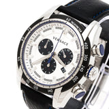  Shop Authentic Versace V-Ray Quartz Silver Dial Black Leather Strap Watch for Men - VDB010014 - Luxxuri