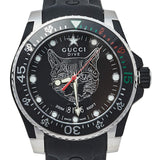  Shop Authentic Gucci Dive Feline Black Dial Black Rubber Strap Watch For Men - YA136323 - Luxxuri