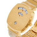 Gucci Grip Quartz Yellow Gold Dial Gold Steel Strap Unisex Watch - YA157409