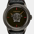  Shop Authentic Versace Palazzo Empire Black Dial Black Leather Strap Watch for Men - VERD00218 - Luxxuri