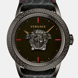  Shop Authentic Versace Palazzo Empire Black Dial Black Leather Strap Watch for Men - VERD00218 - Luxxuri
