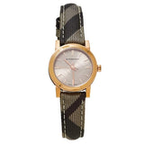  Shop Authentic Burberry The City Pink Dial Brown Leather Strap Watch for Women - BU9236 - Luxxuri