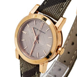  Shop Authentic Burberry The City Pink Dial Brown Leather Strap Watch for Women - BU9236 - Luxxuri