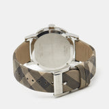 Shop Authentic Burberry The City Smoke Dial Checked Brown Leather Strap Watch for Men - BU9358 - Luxxuri