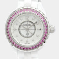  Shop Authentic Chanel J12 Quartz Diamonds Mother of Pearl White Dial White Steel Strap Watch for Women - J12 H3243 - Luxxuri
