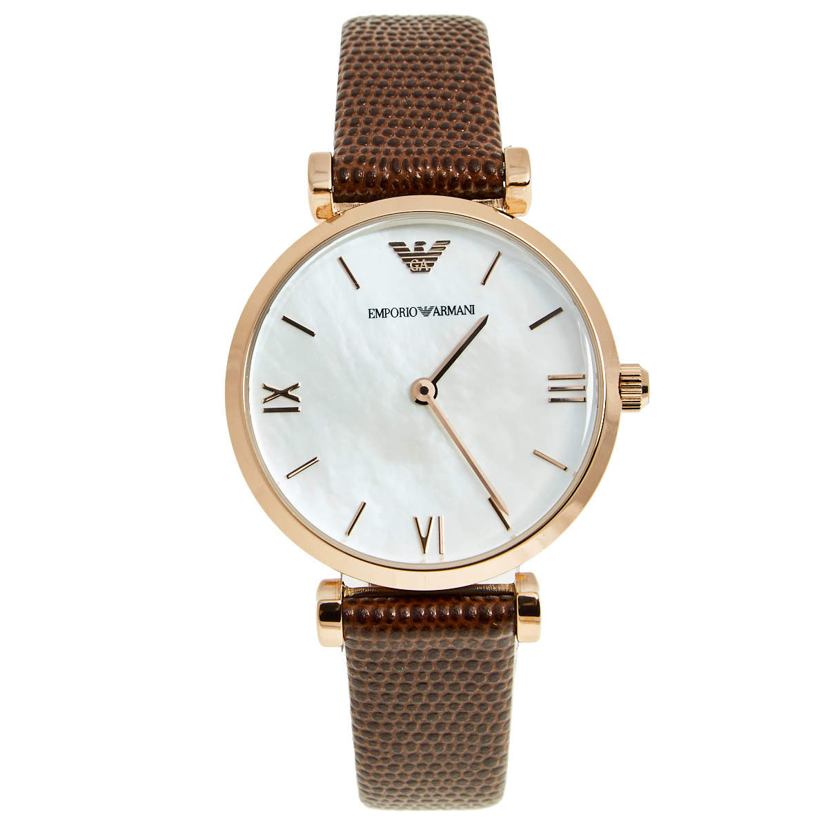  Shop Authentic Emporio Armani Meccanico Automatic Silver Dial Burgundy Leather Strap Watch For Women - AR60044 - Luxxuri