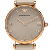  Shop Authentic Emporio Armani Gianni T Bar Light Brown Dial White Leather Strap Watch For Women - AR1769 - Luxxuri