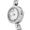  Shop Authentic Gucci Diamantissima Quartz Diamonds White Dial Silver Steel Strap Watch For Women - YA141503 - Luxxuri