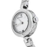  Shop Authentic Gucci Diamantissima Quartz Diamonds White Dial Silver Steel Strap Watch For Women - YA141503 - Luxxuri