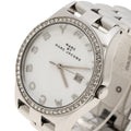 Marc Jacobs Henry Diamonds White Dial Silver Steel Strap Watch for Women - MBM3044