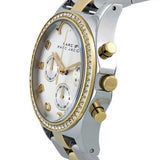  Shop Authentic Marc Jacobs Henry Chronograph Silver Dial Two Tone Steel Strap Watch for Women - MBM3197 - Luxxuri