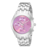  Shop Authentic Marc Jacobs Peeker Chronograph Pink Dial Silver Steel Strap Watch for Women - MBM3372 - Luxxuri
