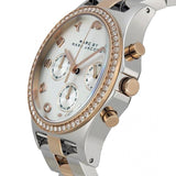  Shop Authentic Marc Jacobs Henry Chronograph Silver Dial Two Tone Steel Strap Watch for Women - MBM3106 - Luxxuri