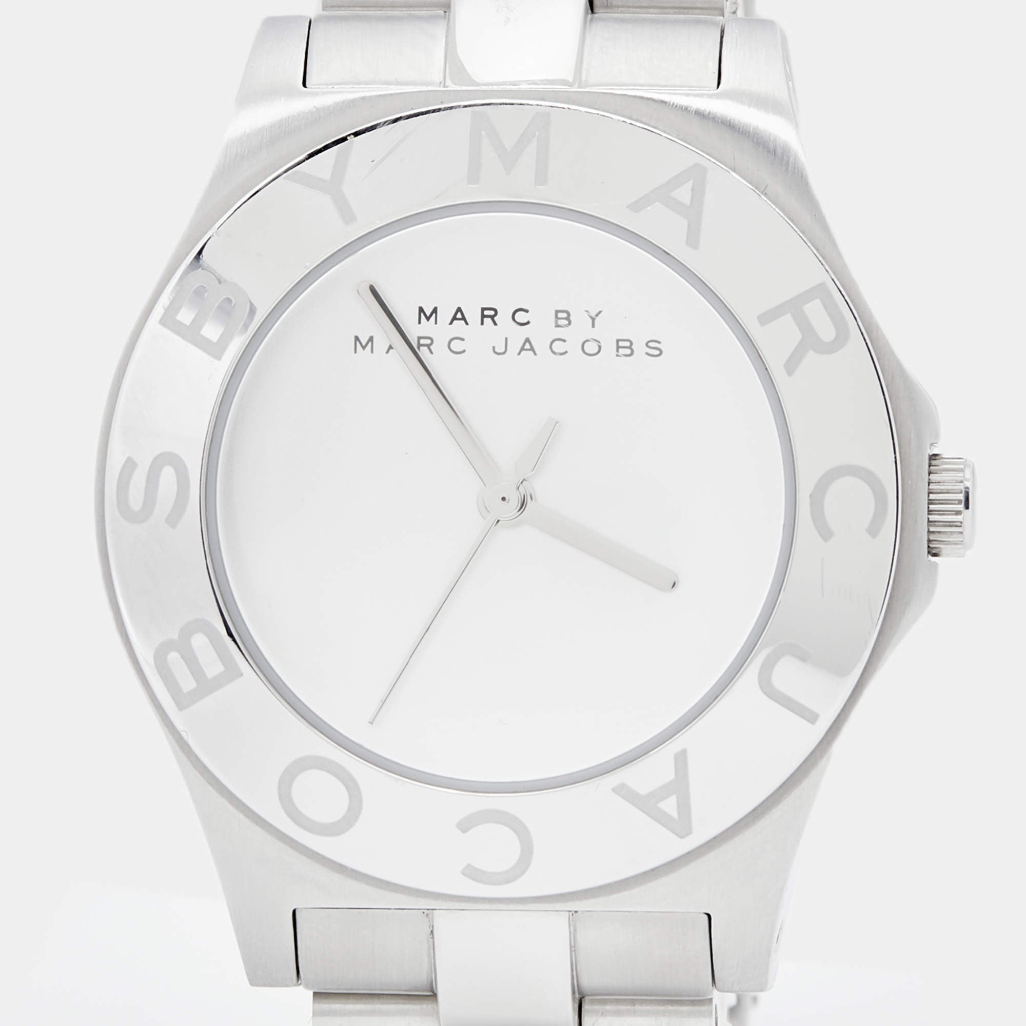 Marc Jacobs Marc White Dial White Ceramic Strap Watch for Women - MBM9500
