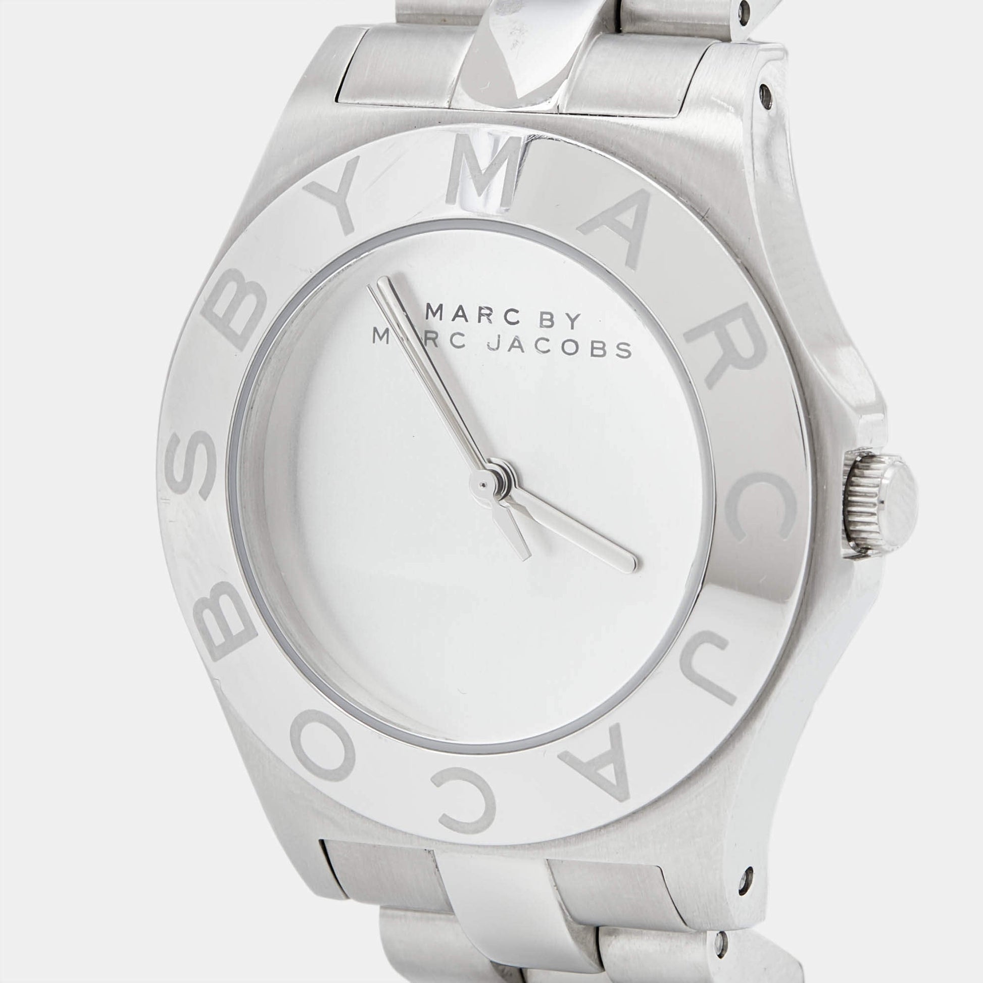  Shop Authentic Marc Jacobs Blade Chronograph Silver Dial Silver  Steel Strap Watch for Women - MBM3125 - Luxxuri