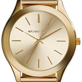  Shop Authentic Michael Kors Slim Runway Champagne Dial Gold Mesh Bracelet Watch for Women - MK3282 - Luxxuri