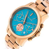  Shop Authentic Michael Kors Runway Chronograph Turquoise Dial Rose Gold Steel Strap Watch For Women - MK6164 - Luxxuri