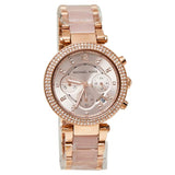  Shop Authentic Michael Kors Parker Pink Dial Two Tone Steel Strap Watch for Women - MK5896 - Luxxuri