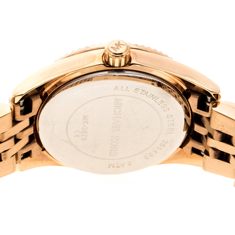  Shop Authentic Michael Kors Lexington Quartz Pink Dial Rose Gold Steel Strap Watch For Women - MK3273 - Luxxuri