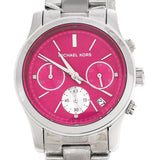  Shop Authentic Michael Kors Runway Chronograph Pink Dial Silver Steel Strap Watch for Women - MK6160 - Luxxuri