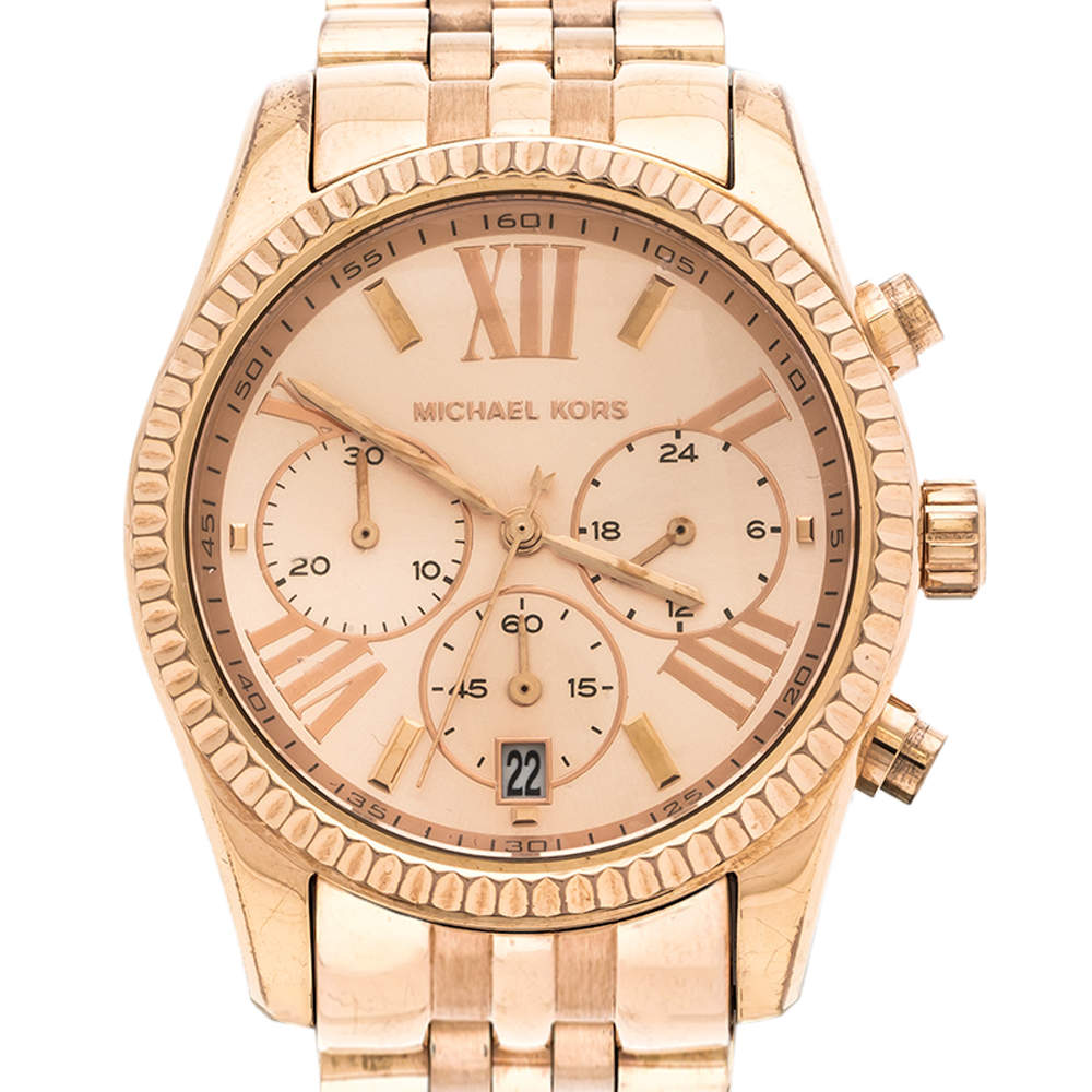  Shop Authentic Michael Kors Lexington Rose Gold Dial Rose Gold Steel Strap Watch for Women - MK5569 - Luxxuri