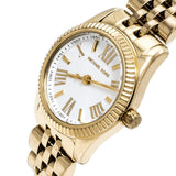  Shop Authentic Michael Kors Lexington Quartz Silver Dial Gold Steel Strap Watch For Women - MK3229 - Luxxuri