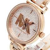  Shop Authentic Michael Kors Sofie Quartz Crystals Crystals Rose Gold Dial Rose Gold Steel Strap Watch For Women - MK4336 - Luxxuri