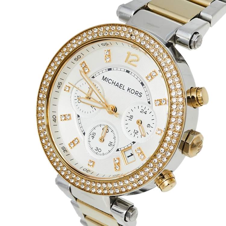  Shop Authentic Michael Kors Parker White Dial Two Tone Steel Strap Watch for Women - MK5626 - Luxxuri