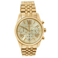  Shop Authentic Michael Kors Lexington Chronograph Gold Dial Gold Steel Strap Watch for Women - MK5556 - Luxxuri