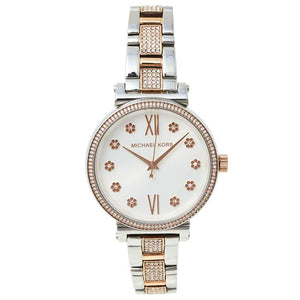  Shop Authentic Michael Kors Sophie Chronograph Silver Dial Two Tone Steel Strap Watch For Women - MK3880 - Luxxuri