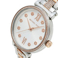  Shop Authentic Michael Kors Sophie Chronograph Silver Dial Two Tone Steel Strap Watch For Women - MK3880 - Luxxuri