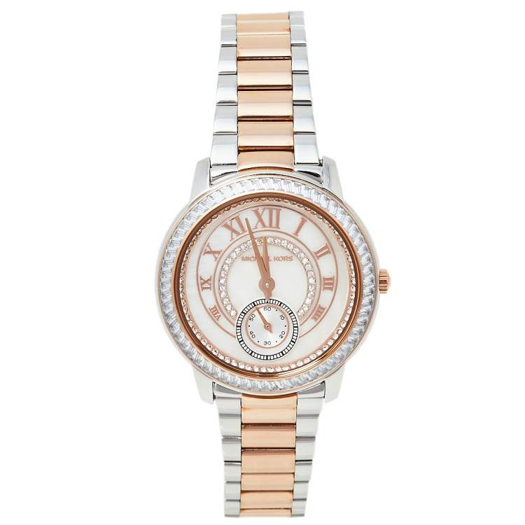  Shop Authentic Michael Kors Madelyn Silver Dial Two Tone Steel Strap Watch for Women - MK6288 - Luxxuri