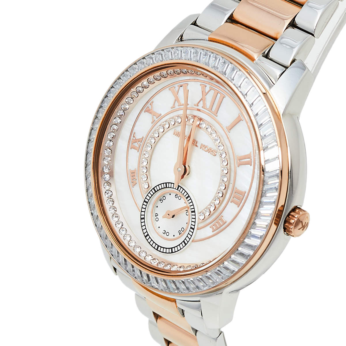  Shop Authentic Michael Kors Madelyn Silver Dial Two Tone Steel Strap Watch for Women - MK6288 - Luxxuri