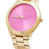  Shop Authentic Michael Kors Slim Runway Pink Dial Rose Gold Steel Strap Watch for Women - MK3264 - Luxxuri
