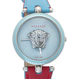  Shop Authentic Versace Palazzo Empire Blue Dial Blue & Red Leather Strap Watch for Women - VCO070017 - Luxxuri