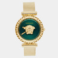  Shop Authentic Versace Palazzo Empire Greca Green Dial Gold Mesh Bracelet Watch for Women - VEDV00819 - Luxxuri