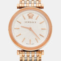  Shop Authentic Versace V-Twist White Dial Two Tone Mesh Bracelet Watch for Women - VELS00719 - Luxxuri