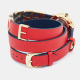  Shop Authentic Versace V-Flare Quartz Silver Dial Red Leather Strap Watch for Women - VEBN00418 - Luxxuri