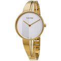  Shop Authentic Calvin Klein Drift Silver Dial Gold Steel Strap Watch for Women - K6S2N516 - Luxxuri