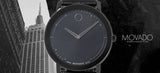  Shop Authentic Movado Sapphire Black Dial Black Leather Strap Watch for Men - 606884 - Luxxuri