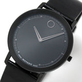  Shop Authentic Movado Sapphire Black Dial Black Leather Strap Watch for Men - 606884 - Luxxuri