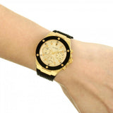  Shop Authentic Guess Athena Gold Dial Black Rubber Strap Watch For Women - GW0030L2 - Luxxuri