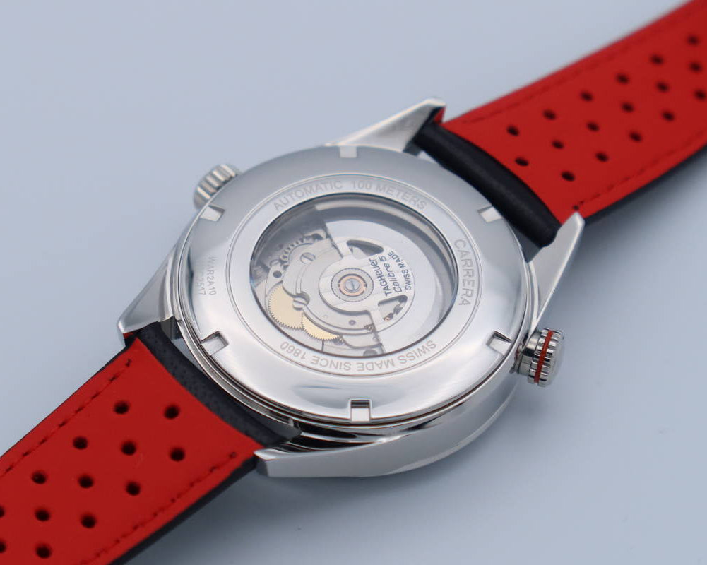  Shop Authentic Tag Heuer Carrera Calibre 5 Drive Timer Black Dial Black Leather Strap Watch for Men - WAR2A10.FC6337 - Luxxuri