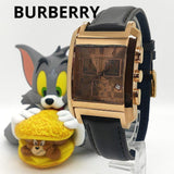  Shop Authentic Burberry Heritage Chronograph Square Grey Dial Brown Leather Strap Watch for Men - BU1566 - Luxxuri