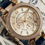  Shop Authentic Michael Kors Parker Gold Dial Two Tone Steel Strap Watch for Women - MK6238 - Luxxuri