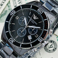  Shop Authentic Emporio Armani Black Ceramic Chronograph Black Dial Watch For Men - AR1421 - Luxxuri