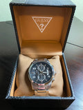  Shop Authentic Guess Exec Chronograph Quartz Black Dial Silver Steel Strap Watch For Men - W0075G1 - Luxxuri